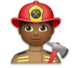 Man Firefighter: Medium-dark Skin Tone Emoji Copy Paste ― 👨🏾‍🚒 - lg