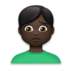 Man Frowning: Dark Skin Tone Emoji Copy Paste ― 🙍🏿‍♂ - lg