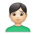 Man Frowning: Light Skin Tone Emoji Copy Paste ― 🙍🏻‍♂ - lg