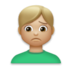 Man Frowning: Medium-light Skin Tone Emoji Copy Paste ― 🙍🏼‍♂ - lg