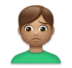 Man Frowning: Medium Skin Tone Emoji Copy Paste ― 🙍🏽‍♂ - lg