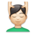 Man Getting Massage: Light Skin Tone Emoji Copy Paste ― 💆🏻‍♂ - lg