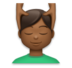 Man Getting Massage: Medium-dark Skin Tone Emoji Copy Paste ― 💆🏾‍♂ - lg