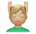 Man Getting Massage: Medium-light Skin Tone Emoji Copy Paste ― 💆🏼‍♂ - lg