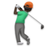 Man Golfing: Dark Skin Tone Emoji Copy Paste ― 🏌🏿‍♂ - lg