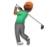 Man Golfing: Medium-dark Skin Tone Emoji Copy Paste ― 🏌🏾‍♂ - lg