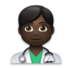 Man Health Worker: Dark Skin Tone Emoji Copy Paste ― 👨🏿‍⚕ - lg