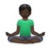 Man In Lotus Position: Dark Skin Tone Emoji Copy Paste ― 🧘🏿‍♂ - lg