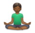 Man In Lotus Position: Medium-dark Skin Tone Emoji Copy Paste ― 🧘🏾‍♂ - lg