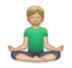 Man In Lotus Position: Medium-light Skin Tone Emoji Copy Paste ― 🧘🏼‍♂ - lg