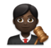 Man Judge: Dark Skin Tone Emoji Copy Paste ― 👨🏿‍⚖ - lg