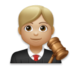 Man Judge: Medium-light Skin Tone Emoji Copy Paste ― 👨🏼‍⚖ - lg