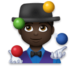 Man Juggling: Dark Skin Tone Emoji Copy Paste ― 🤹🏿‍♂ - lg