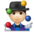 Man Juggling: Light Skin Tone Emoji Copy Paste ― 🤹🏻‍♂ - lg