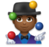 Man Juggling: Medium-dark Skin Tone Emoji Copy Paste ― 🤹🏾‍♂ - lg