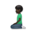Man Kneeling: Dark Skin Tone Emoji Copy Paste ― 🧎🏿‍♂ - lg