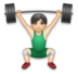 Man Lifting Weights: Light Skin Tone Emoji Copy Paste ― 🏋🏻‍♂ - lg