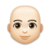 Man: Light Skin Tone, Bald Emoji Copy Paste ― 👨🏻‍🦲 - lg