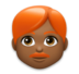 Man: Medium-dark Skin Tone, Red Hair Emoji Copy Paste ― 👨🏾‍🦰 - lg