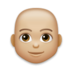 Man: Medium-light Skin Tone, Bald Emoji Copy Paste ― 👨🏼‍🦲 - lg