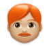 Man: Medium-light Skin Tone, Red Hair Emoji Copy Paste ― 👨🏼‍🦰 - lg