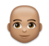 Man: Medium Skin Tone, Bald Emoji Copy Paste ― 👨🏽‍🦲 - lg