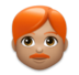 Man: Medium Skin Tone, Red Hair Emoji Copy Paste ― 👨🏽‍🦰 - lg