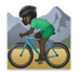 Man Mountain Biking: Dark Skin Tone Emoji Copy Paste ― 🚵🏿‍♂ - lg