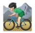 Man Mountain Biking: Light Skin Tone Emoji Copy Paste ― 🚵🏻‍♂ - lg