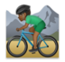 Man Mountain Biking: Medium-dark Skin Tone Emoji Copy Paste ― 🚵🏾‍♂ - lg