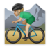 Man Mountain Biking: Medium-light Skin Tone Emoji Copy Paste ― 🚵🏼‍♂ - lg