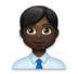 Man Office Worker: Dark Skin Tone Emoji Copy Paste ― 👨🏿‍💼 - lg