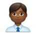 Man Office Worker: Medium-dark Skin Tone Emoji Copy Paste ― 👨🏾‍💼 - lg