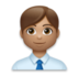 Man Office Worker: Medium Skin Tone Emoji Copy Paste ― 👨🏽‍💼 - lg