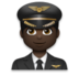 Man Pilot: Dark Skin Tone Emoji Copy Paste ― 👨🏿‍✈ - lg