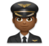 Man Pilot: Medium-dark Skin Tone Emoji Copy Paste ― 👨🏾‍✈ - lg