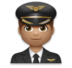 Man Pilot: Medium Skin Tone Emoji Copy Paste ― 👨🏽‍✈ - lg