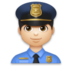 Man Police Officer: Light Skin Tone Emoji Copy Paste ― 👮🏻‍♂ - lg
