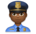 Man Police Officer: Medium-dark Skin Tone Emoji Copy Paste ― 👮🏾‍♂ - lg