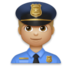 Man Police Officer: Medium-light Skin Tone Emoji Copy Paste ― 👮🏼‍♂ - lg