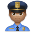 Man Police Officer: Medium Skin Tone Emoji Copy Paste ― 👮🏽‍♂ - lg