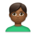 Man Pouting: Medium-dark Skin Tone Emoji Copy Paste ― 🙎🏾‍♂ - lg