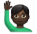 Man Raising Hand: Dark Skin Tone Emoji Copy Paste ― 🙋🏿‍♂ - lg