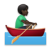 Man Rowing Boat: Dark Skin Tone Emoji Copy Paste ― 🚣🏿‍♂ - lg