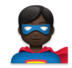 Man Superhero: Dark Skin Tone Emoji Copy Paste ― 🦸🏿‍♂ - lg