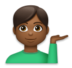 Man Tipping Hand: Medium-dark Skin Tone Emoji Copy Paste ― 💁🏾‍♂ - lg