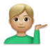 Man Tipping Hand: Medium-light Skin Tone Emoji Copy Paste ― 💁🏼‍♂ - lg