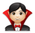 Man Vampire: Light Skin Tone Emoji Copy Paste ― 🧛🏻‍♂ - lg