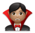 Man Vampire: Medium Skin Tone Emoji Copy Paste ― 🧛🏽‍♂ - lg
