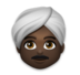 Man Wearing Turban: Dark Skin Tone Emoji Copy Paste ― 👳🏿‍♂ - lg